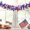 196. 8 Feet 6 Rolls 4th of July Tinsel Garland Patriotic Glitter (Red Blue White)